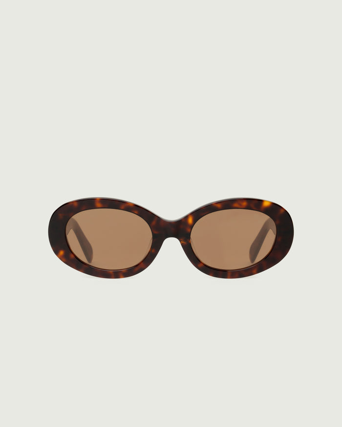 Classic Tort::Rio Sunglasses round tort acetate front