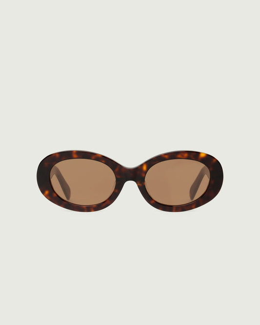 Classic Tort::Rio Sunglasses round tort acetate front