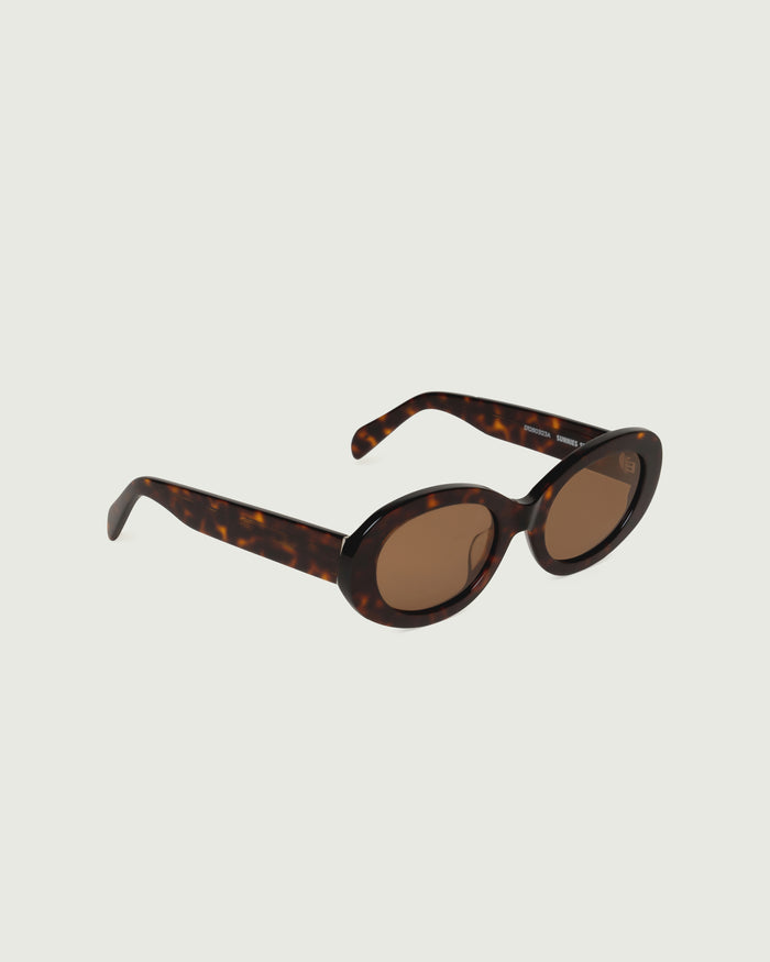 Classic Tort::Rio Sunglasses round tort acetate front diagonal