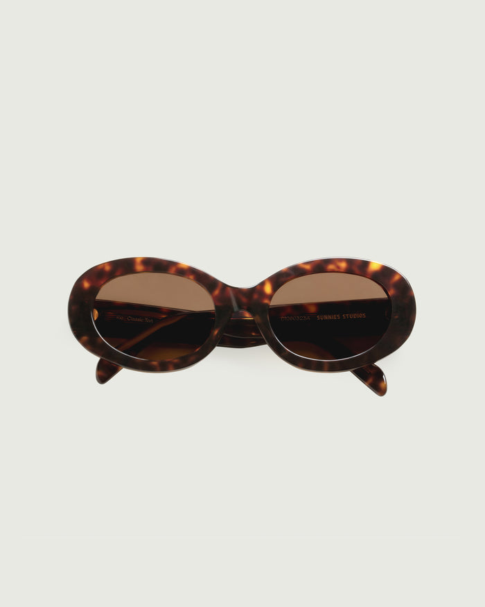 Classic Tort::Rio Sunglasses round tort acetate top