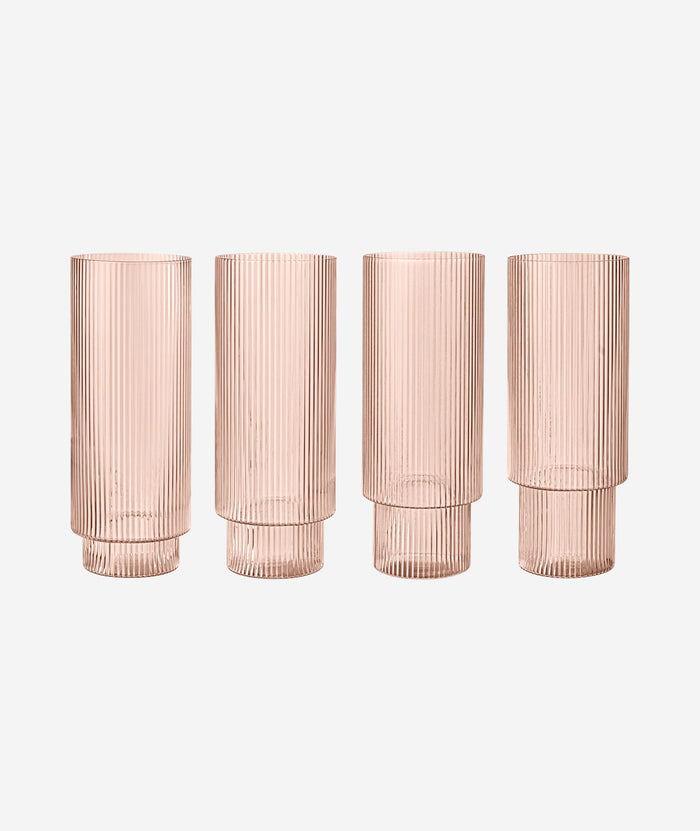 Ripple Long Drink Glasses - Set/4 - More Options