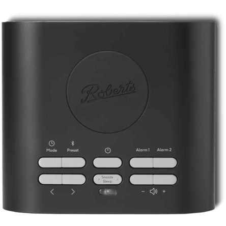 Roberts Ortus Charge FM Alarm Clock Radio With Wireless Charger - Black | ORTUS CHARGEBK (7541437235388)
