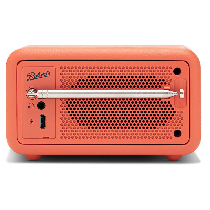 Roberts Revival Petite 2 DAB DAB+ Bluetooth Rechargeable Digital Radio Pop Orange Pop Orange