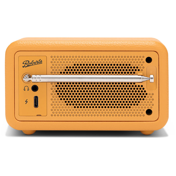 Roberts Revival Petite 2 DAB DAB+ Bluetooth Rechargeable Digital Radio Sunburst Yellow Sunburst Yellow
