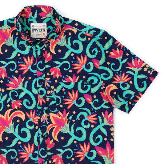 RSVLTS XS RSVLTS Short Sleeve Shirt Neon Bloom – KUNUFLEX Short Sleeve Shirt Neon Bloom – KUNUFLEX Short Sleeve Shirt