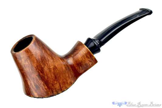 Blue Room Briars is proud to present this Ron Smith Pipe "Dylan" Bent Partial Rusticated Volcano