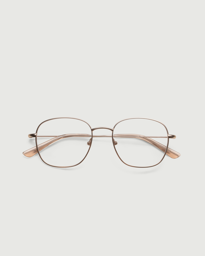 Tinsel::Roosevelt Eyeglasses square gold metal top