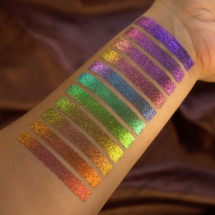 Arm swatches of Rosette Lite as well as the other Jewelled Lites on fair skin tone.