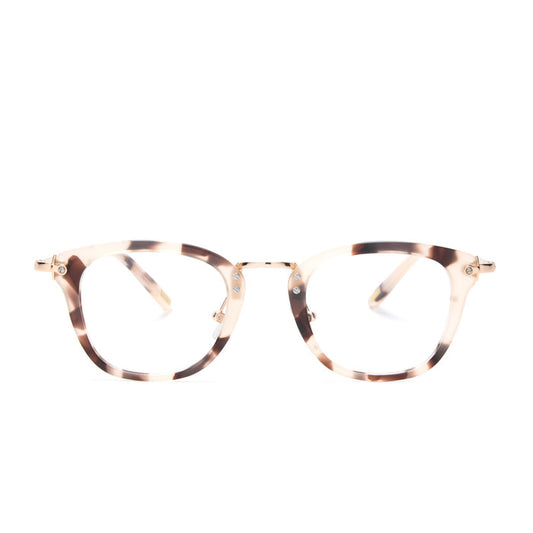 Rue glasses with cream tortoise frames and blue light technology front view