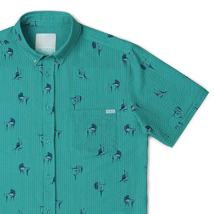 RSVLTS XS RSVLTS Short Sleeve Shirt Sailfish – Stretch Seersucker Short Sleeve Shirt