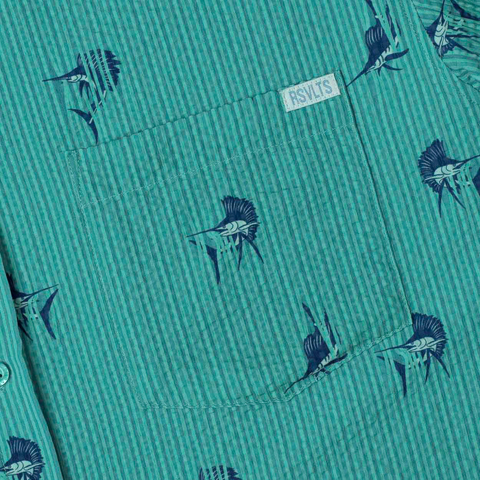 RSVLTS RSVLTS Short Sleeve Shirt Sailfish – Stretch Seersucker Short Sleeve Shirt