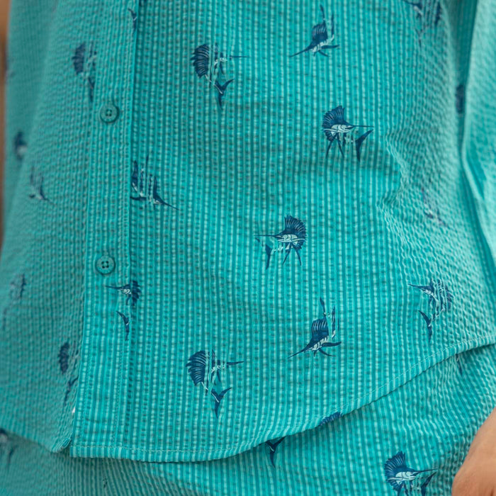 RSVLTS RSVLTS Short Sleeve Shirt Sailfish – Stretch Seersucker Short Sleeve Shirt