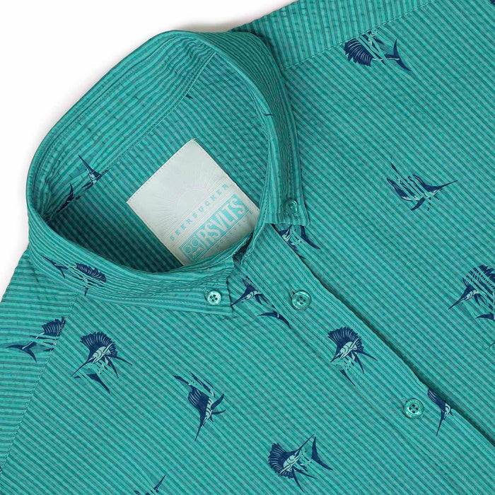 RSVLTS RSVLTS Short Sleeve Shirt Sailfish – Stretch Seersucker Short Sleeve Shirt