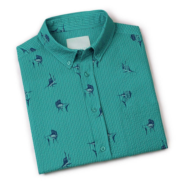 RSVLTS RSVLTS Short Sleeve Shirt Sailfish – Stretch Seersucker Short Sleeve Shirt