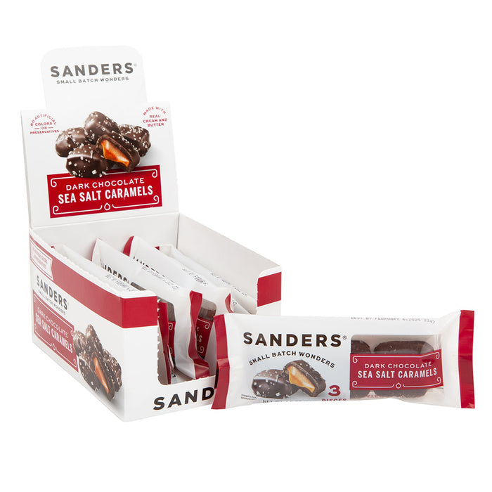 Sanders Dark Chocolate Sea Salt Caramel Candy Bags - 8 Count