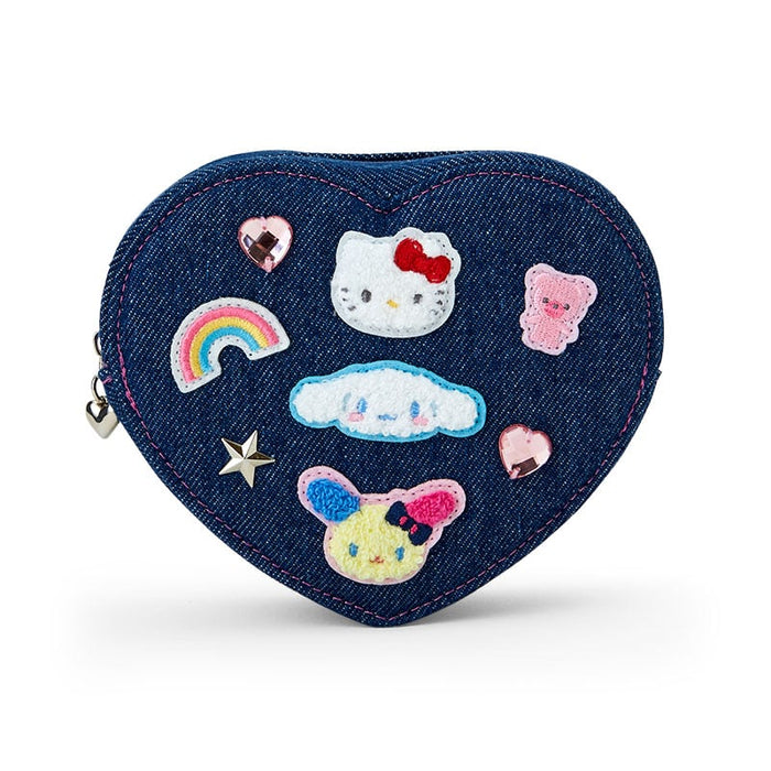 Sanrio Characters Mini Zipper Pouch (Denim Patch Series) Bags Japan Original