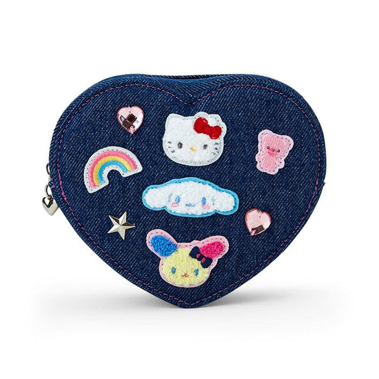Sanrio Characters Mini Zipper Pouch (Denim Patch Series) Bags Japan Original
