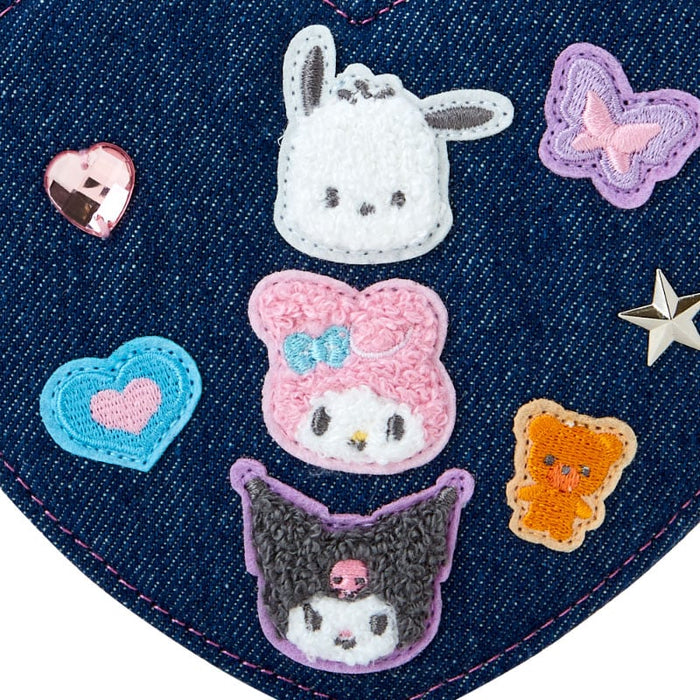 Sanrio Characters Mini Zipper Pouch (Denim Patch Series) Bags Japan Original
