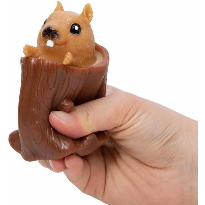 Schylling 2.5 Inch Nutty Squirrel Popper - Squishy Squeeze Fidget Toy