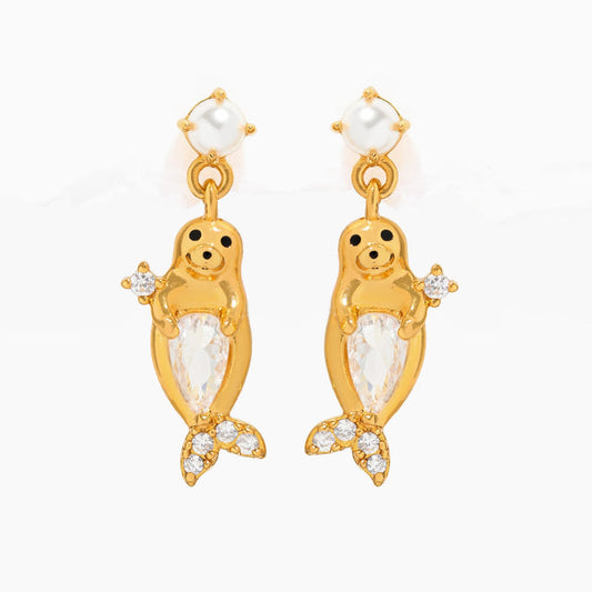 Seal Dangle Earrings