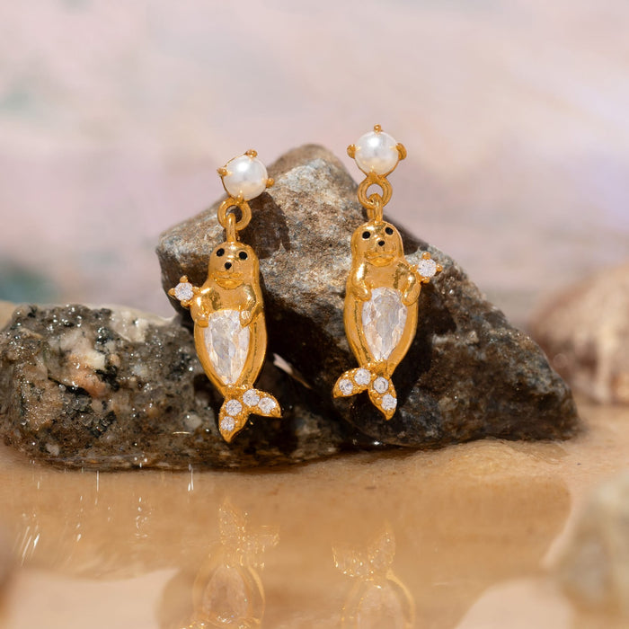 Seal Dangle Earrings