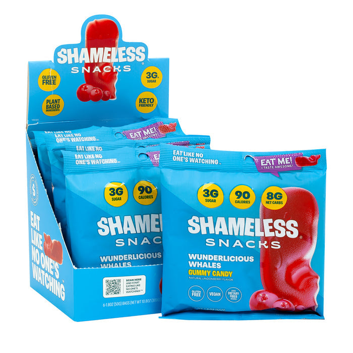 Shameless Snacks Wunderlicious Whales Gummy Candy Bag - 6 Count
