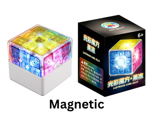 ShengShou Lustrous Cube 3x3 (Jelly, Magnetic) - Transparent Stickerless
