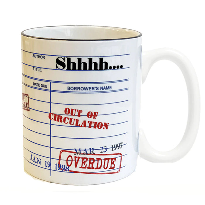 Shhhh Library Card Mug