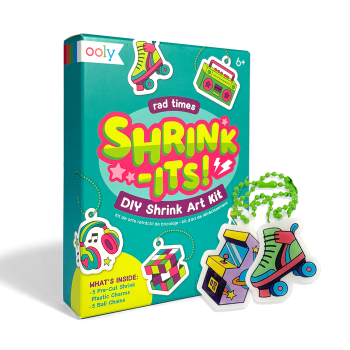 Shrink-Its! Mini DIY Shrink Art Kit - Rad Times - 5 Charms