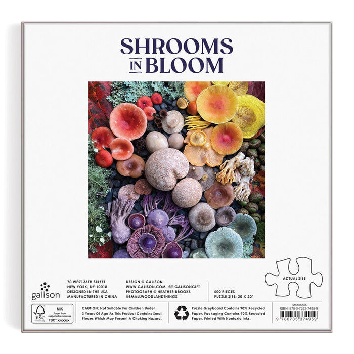 Shrooms in Bloom 500 Piece Puzzle Puzzles Heather Brooks