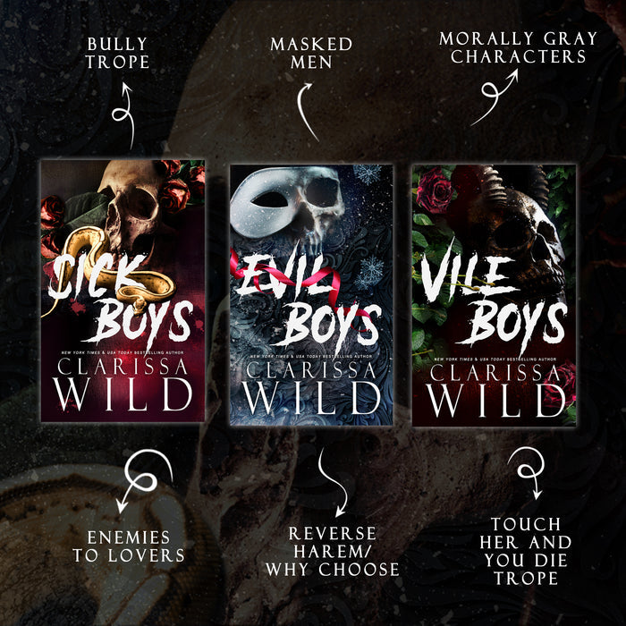 Sick Boys, Evil Boys, Vile Boys by Clarissa Wild - BUNDLE