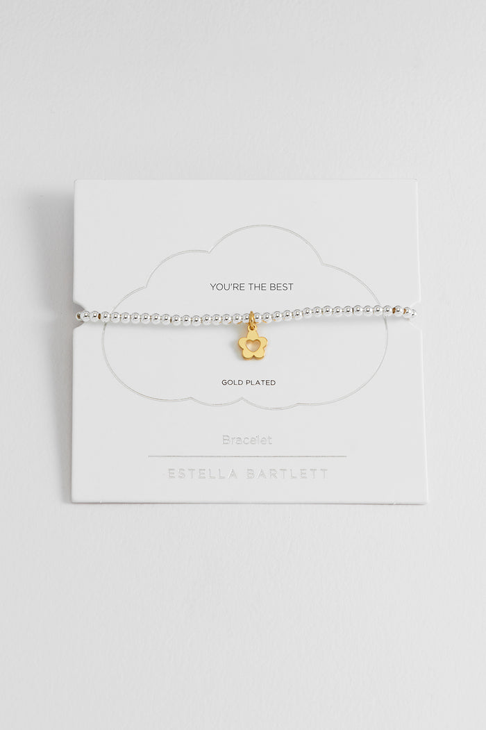 Sienna Beaded Flower and Heart Bracelet