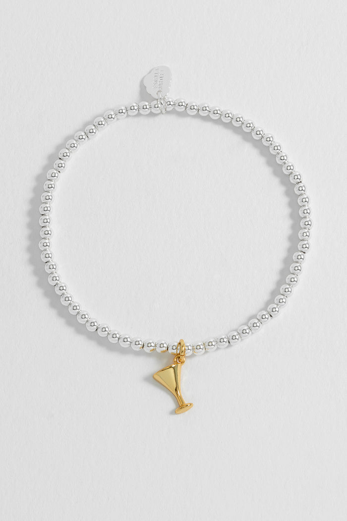 Sienna Beaded Martini Charm Bracelet