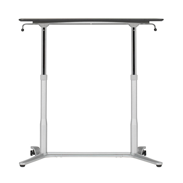 Sierra Height Adjustable Table Sit-to-Stand Desk with Wheels - Silver/Black - 51230