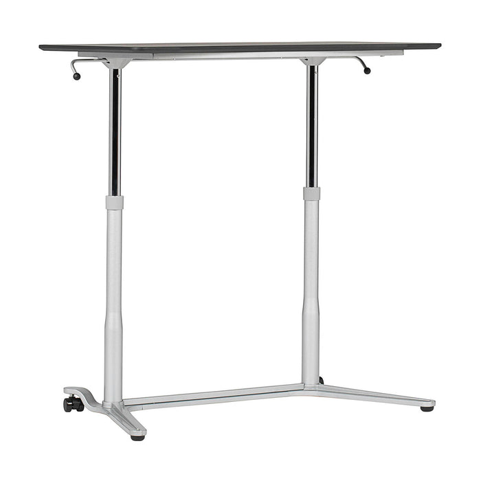 Sierra Height Adjustable Table Sit-to-Stand Desk with Wheels - Silver/Black - 51230