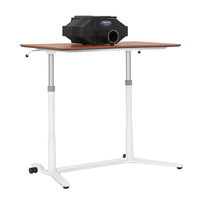Sierra Height Adjustable Table Sit-to-Stand Desk with Wheels - White/Cherry - 51231
