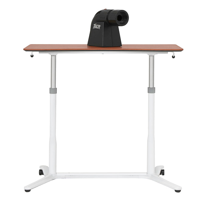 Sierra Height Adjustable Table Sit-to-Stand Desk with Wheels - White/Cherry - 51231