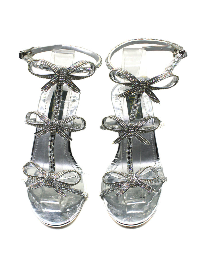 Silver Bridal Heel Sandal
