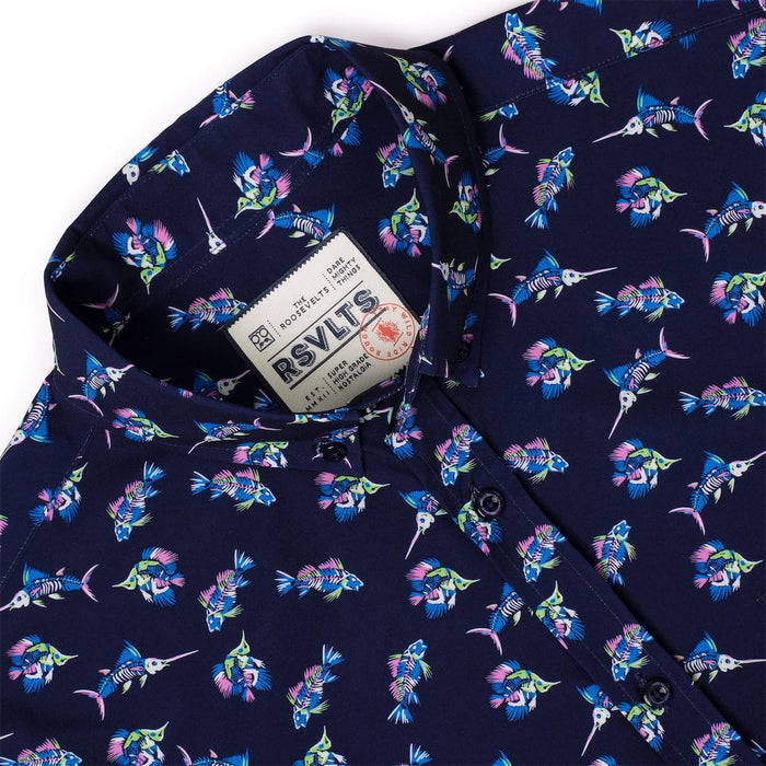 RSVLTS RSVLTS Short Sleeve Shirt "Skeletal Seas" – KUNUFLEX Short Sleeve Shirt