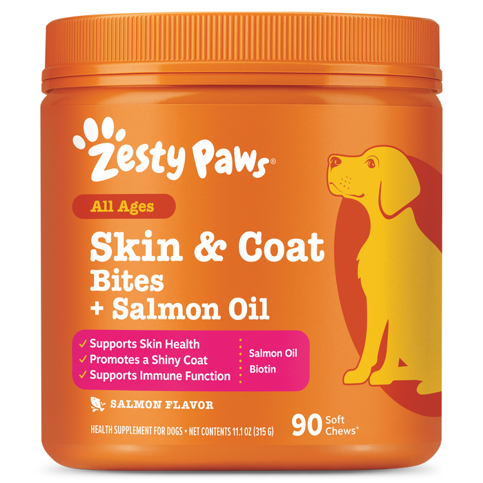 Skin & Coat Bites + Salmon Oil Soft Chews for Dogs