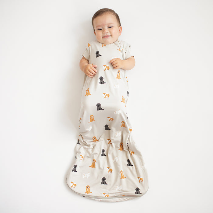 Baby wearing Sleep Bag in Fluffy Dog 0.5