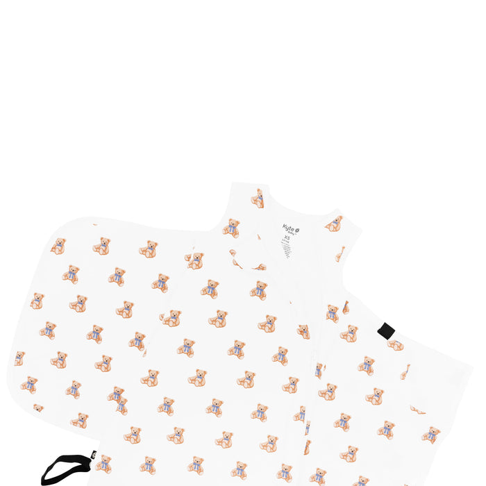Double Zipper on Sleep Bag Swaddler in Teddy Bear 1.0 TOG