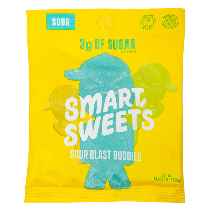 SmartSweets Sour Blast Buddies Gummy Candy Peg Bags - 12 Count