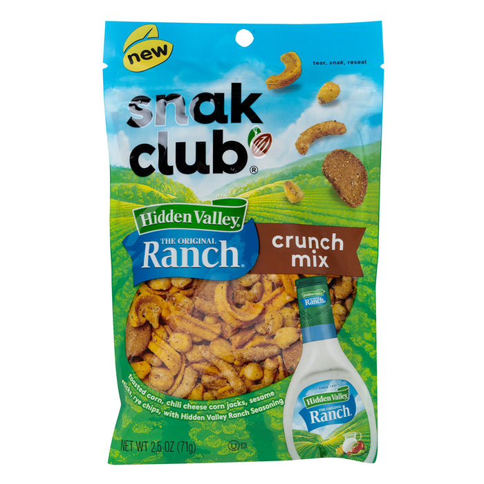 Snak Club Hidden Valley Ranch Crunch Mix Peg Bag - 6 Count