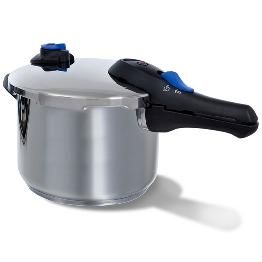 Snelkookpan 22 cm 6 liter - glanzend zijaanzicht