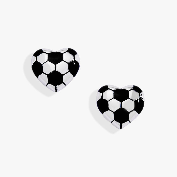 Soccer Heart Stud Earrings