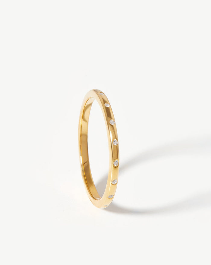 Solar Studded Ring | 18ct Gold Plated Vermeil/Cubic Zirconia Rings Missoma