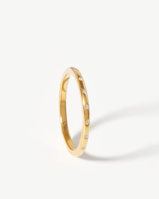 Solar Studded Ring | 18ct Gold Plated Vermeil/Cubic Zirconia Rings Missoma