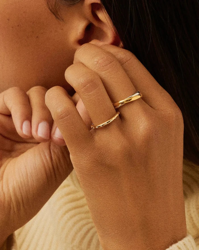 Solar Studded Ring | 18k Gold Vermeil/Cubic Zirconia Rings Missoma