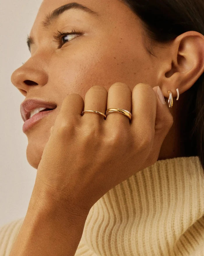 Solar Studded Ring | 18k Gold Vermeil/Cubic Zirconia Rings Missoma